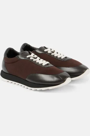 The Row Owen leather-trimmed sneakers