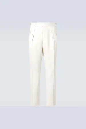 Brunello Cucinelli Silk twill tuxedo pants