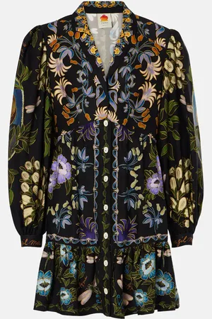 Farm Rio Winter Garden floral minidress