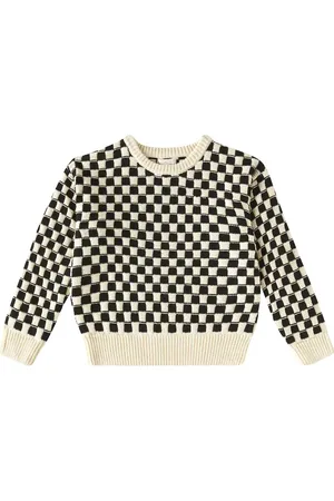 Rylee + Cru Checked cotton-blend sweater