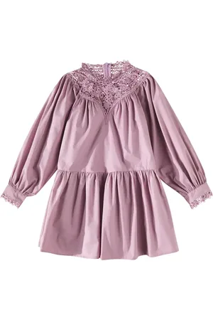 Petite Amalie AppliquÃ© cotton poplin dress