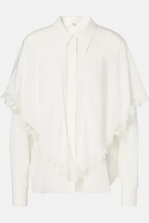 Chloé ChloÃ© Knotted Heritage silk crÃªpe de chine blouse