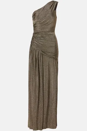 Diane von Furstenberg Rafael asymmetric lamÃ© maxi dress