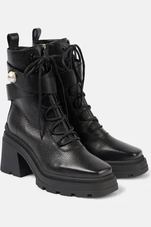 Jimmy Choo Noemi 80 leather combat boots