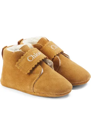 Chloé ChloÃ© Kids Baby logo suede booties