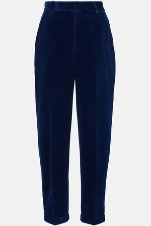 Ralph Lauren High-rise cotton straight pants
