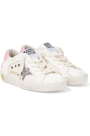 Golden Goose Super-Star leather-trimmed sneakers