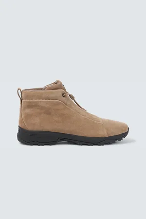 Ermenegildo Zegna Triple Stitch suede high-top sneakers