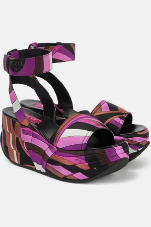 Puccini Ami Iride satin platform sandals