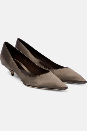 The Row Liisa satin pumps