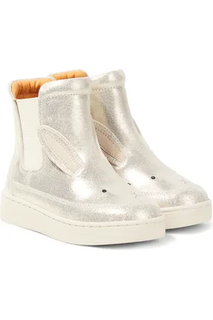 Donsje Theera metallic leather boots