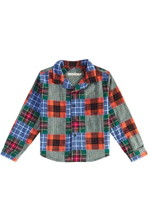 The New Society Perth patchwork cotton shirt