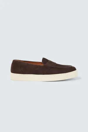 GEORGE CLEVERLEY Joey II suede penny loafers