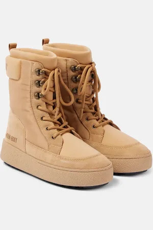 Moon Boot Ltrack suede-trimmed combat boots