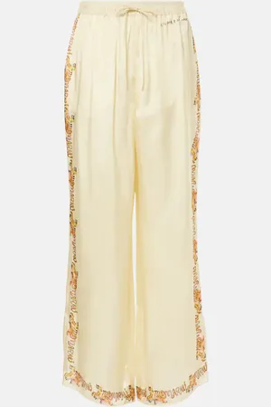 Marni Printed satin straight pants