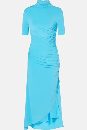 Alaïa AlaÃ¯a Draped asymmetric midi dress