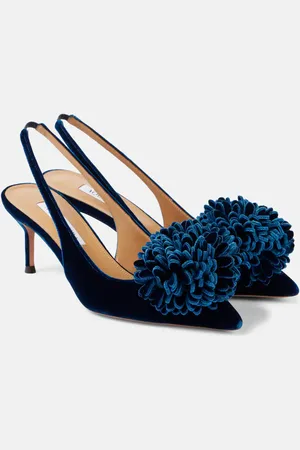 Aquazzura Couturier 65 velvet slingback pumps
