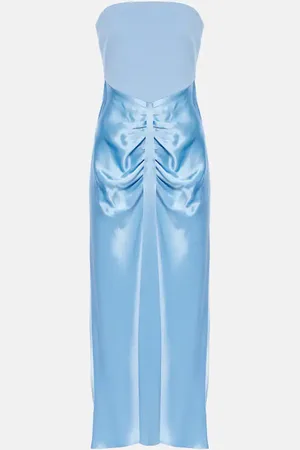Staud Wayfaring ponte and satin midi dress
