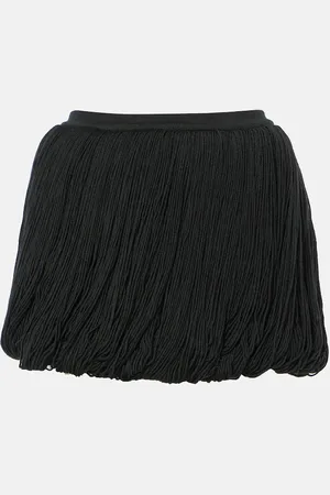 Alaïa AlaÃ¯a Fringed wool miniskirt