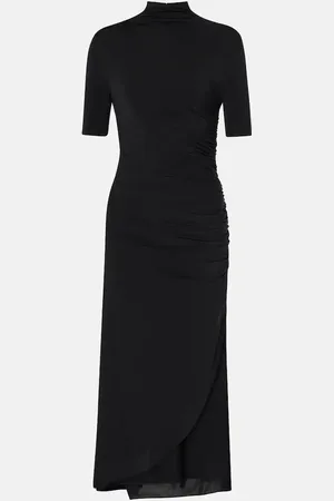 Alaïa AlaÃ¯a Draped asymmetric midi dress