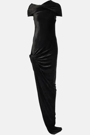 Rick Owens Lola asymmetric velvet gown