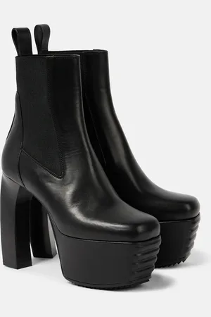 Rick Owens Porterville Beatle Banana leather ankle boots