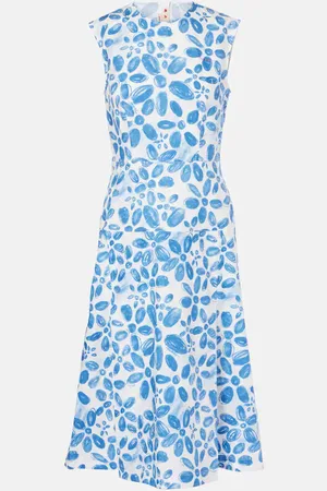 Marni Printed cotton midi dress