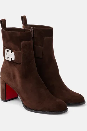 Christian Louboutin Booty Lock 70 suede ankle boots
