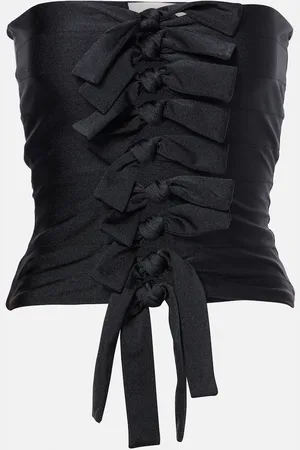 COPERNI Knotted strapless jersey top