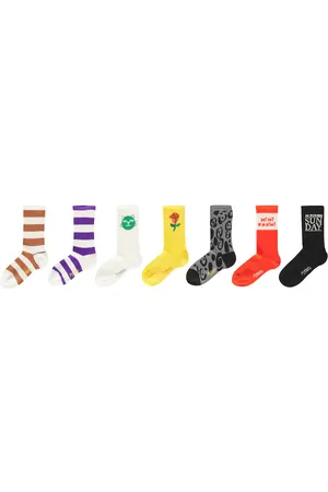Mini Rodini Set of 7 printed cotton-blend socks