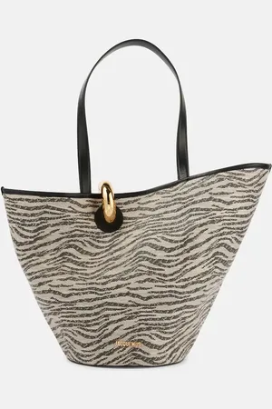 Jacquemus Le Bambola leather-trimmed tote bag