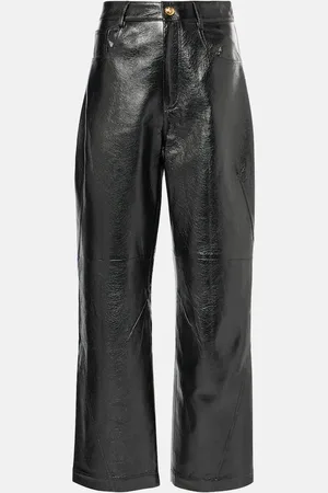 JACQUES WEI High-rise leather wide-leg pants