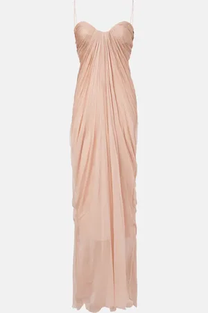 MARIA LUCIA HOHAN Victoria gathered silk gown