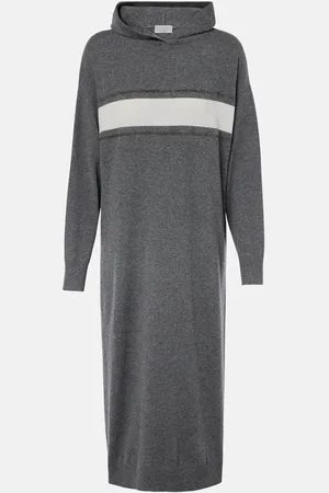 Brunello Cucinelli Wool, cashmere, and silk midi dress