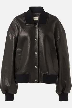 Khaite Spence leather bomber jacket