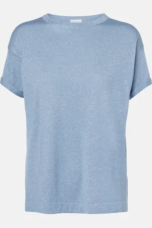Brunello Cucinelli Cashmere and silk-blend top