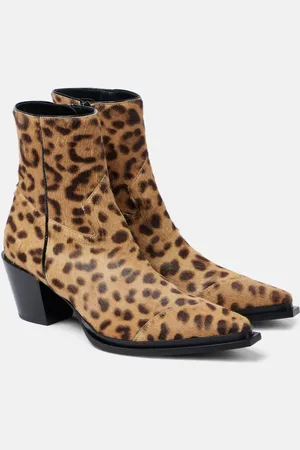 Jimmy Choo Cece 60 leopard-print calf hair ankle boots
