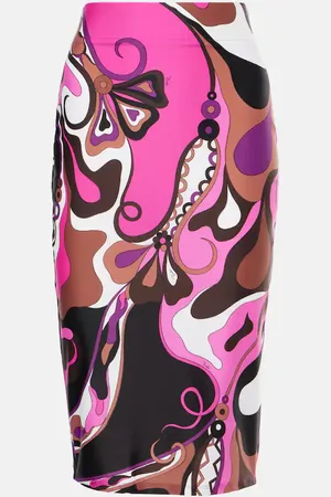 Puccini Orchidee pencil skirt