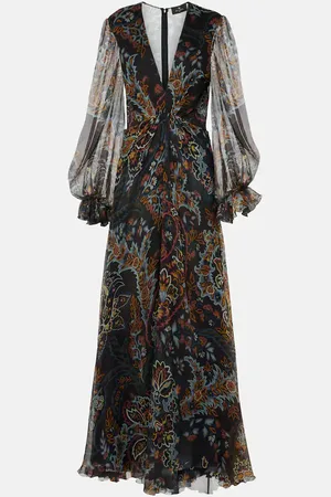 Etro Printed silk gown