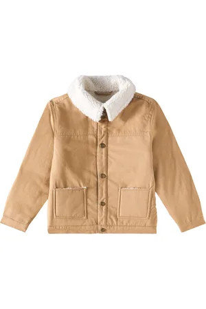 Rylee + Cru Faux shearling-trimmed cotton jacket