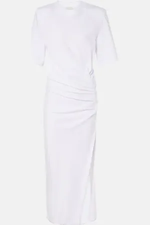 Isabel Marant Lexia gathered cotton midi dress