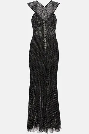 Camilla Embellished cutout cotton maxi dress