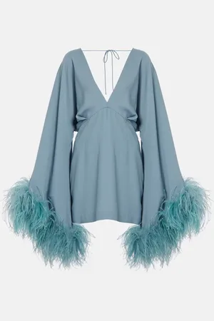 ‎Taller Marmo‎ Magnifique feather-trimmed minidress