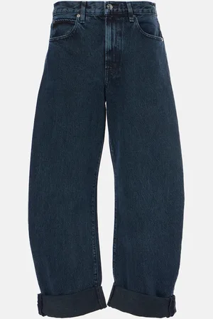 Frame Bubble high-rise barrel-leg jeans