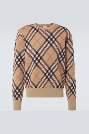 Burberry Check wool-blend sweater