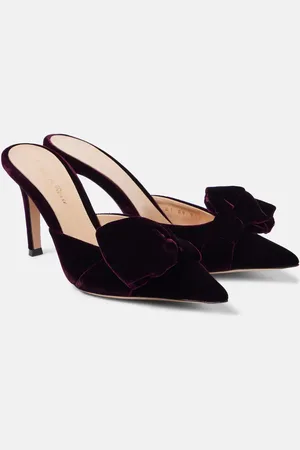 Gianvito Rossi 85 bow-detail velvet mules