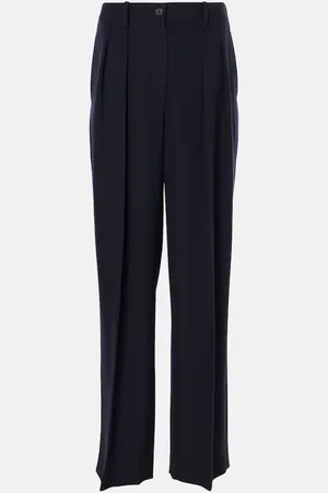 The Row Igor low-rise wool wide-leg pants