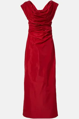 Staud Andrea taffeta midi dress