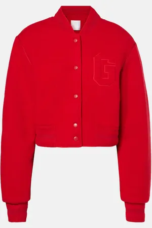 Givenchy Cropped wool varsity jacket