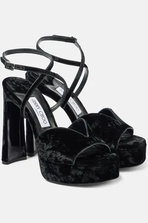 Jimmy Choo Karli 125 velvet platform sandals